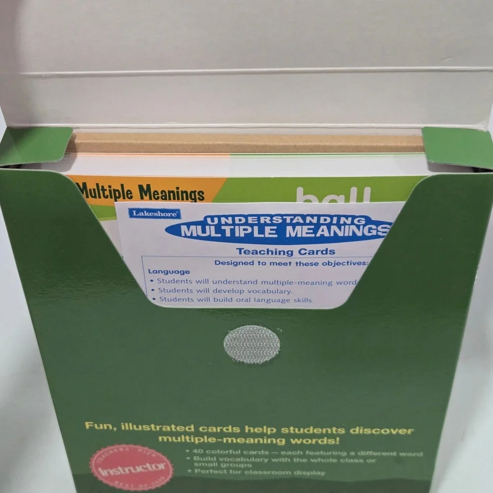 NEW Lakeshore Understanding Multiple Meanings Teaching Cards Vocabulary 40ct